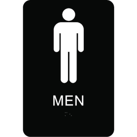 Braille Men Signs 6 X 9, 3PK